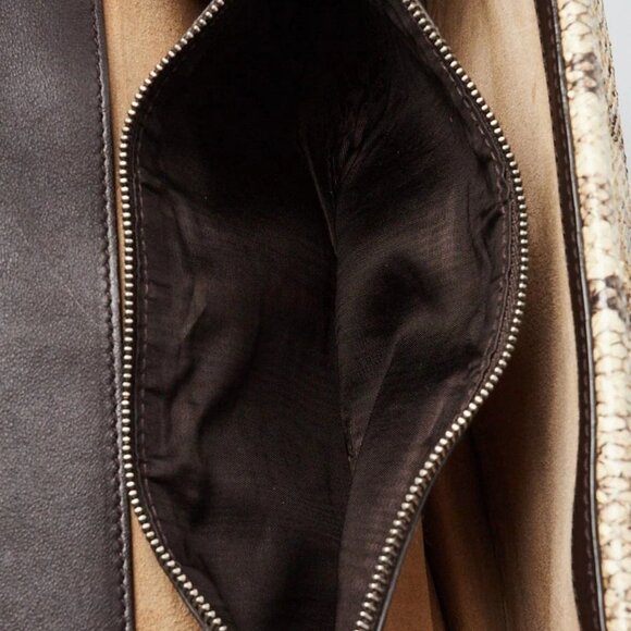 Gucci Beige GG Supreme Coated Canvas and Python Embroidered Dionysus Small - Picture 10 of 12